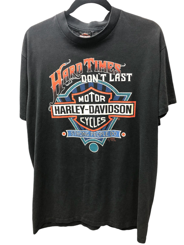 Hard Times Don’t Last, Strong People Do. Motor Harley-Davidson Cycles.