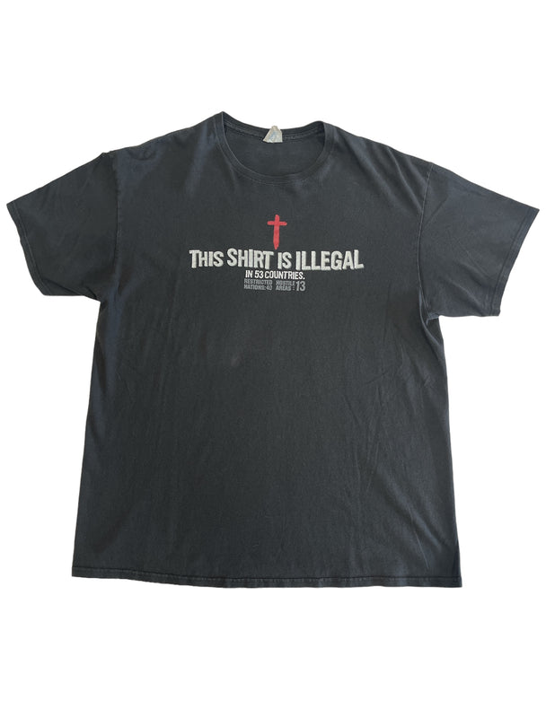 This shirt is illegal in 53 countries. Restricted Nations:40 Hostile Areas:13
