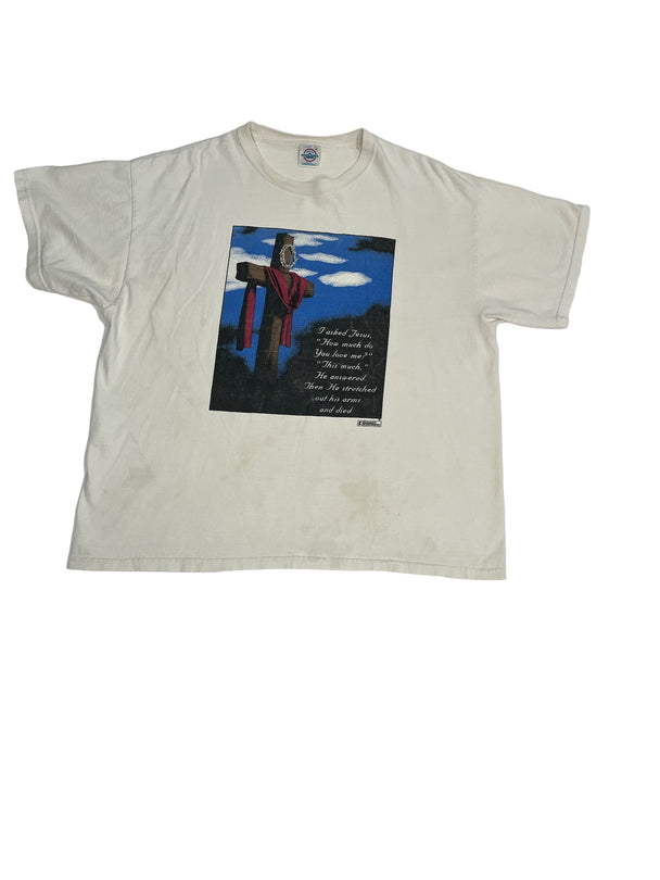 I asked Jesus, “How much do you love me?” “This much,” He answered. Then he stretched out his arms and died.